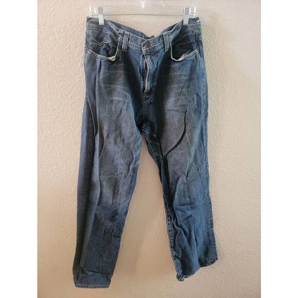 Vans Men's Blue High Rise Zip Fly Straight Leg Denim Jeans Size 34x32 - Picture 1 of 3